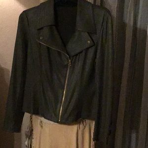 Olive green short jacket